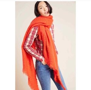 Anthropologie Fiery Orange Knit Accessory